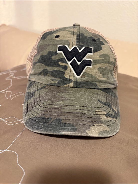 Top of the World Accessories - Top of the World Camo Trucker Hat with Black WV Patch and Tan Mesh